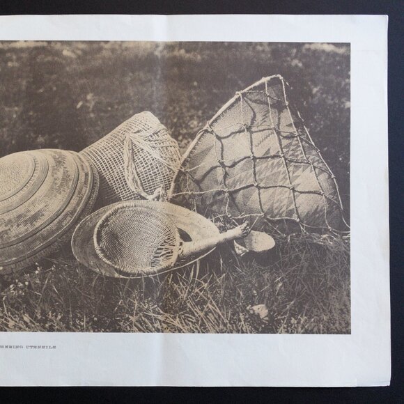 POMO SEED-GATHERING UTENSILS #60 Edward Sheriff Curtis Print - Picture 3 of 8